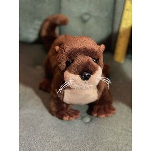 Brown Lifelike Realistic Plush Stuffed Sea Otter Destination Nation